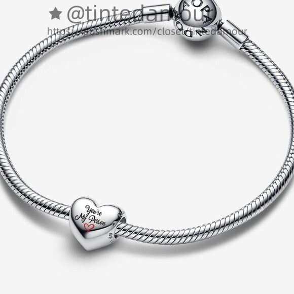 Pandora Engravable You're My Person Heart Charm|Pendant - Picture 2 of 2